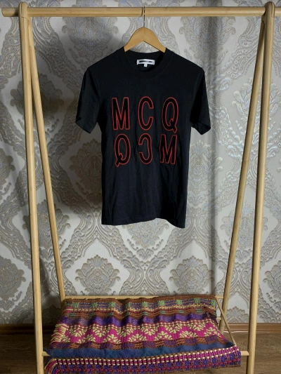 Pre-owned Alexander Mcqueen T-shirt Big Logo Japan Style Y2k Hype In Black
