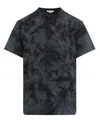 Alexander Mcqueen Skull Embroidered Tie-dye T-shirt In Black