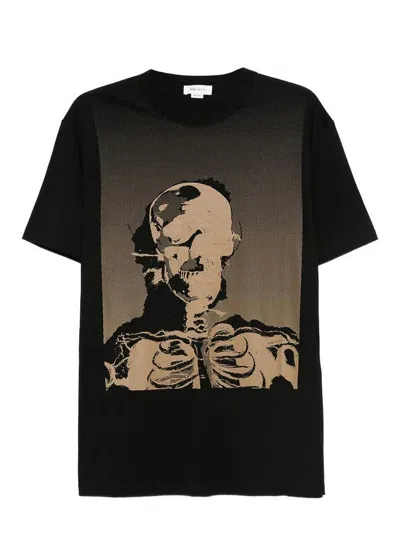 Alexander Mcqueen Skeleton T-shirt In Black