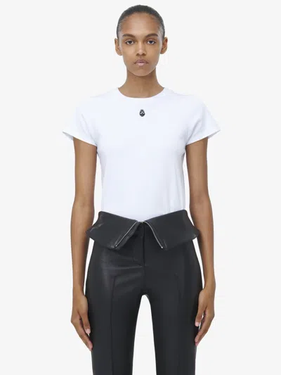 ALEXANDER MCQUEEN EMBROIDERED SKULL T-SHIRT