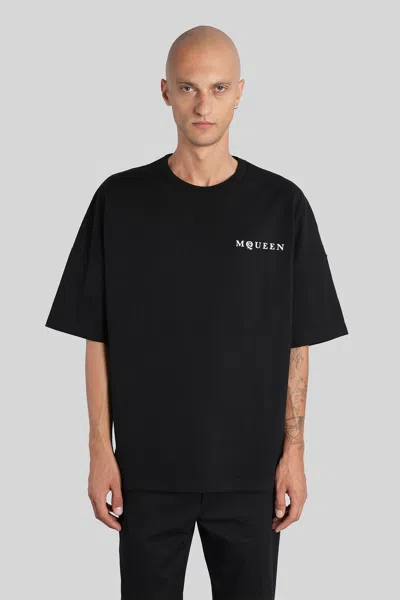 Alexander Mcqueen Exploded Logo Over Fit T Shirt In Animal Print