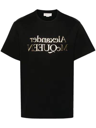 Alexander Mcqueen T-shirt Logo In ブラック