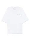 Alexander Mcqueen White Oversized T-shirt With Logo In Black