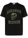 Alexander Mcqueen Logo Skull-print Cotton T-shirt In Black  