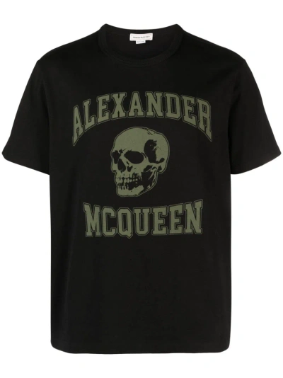 Alexander Mcqueen T-shirt Logo In Black  