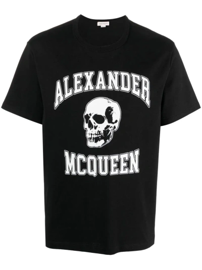 Alexander Mcqueen T-shirt Logo In Black  