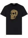 Alexander Mcqueen Skull Embellished Crewneck T-shirt In Black