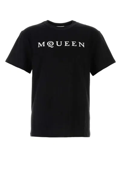 ALEXANDER MCQUEEN ALEXANDER MCQUEEN T-SHIRT LOGO FLOCK