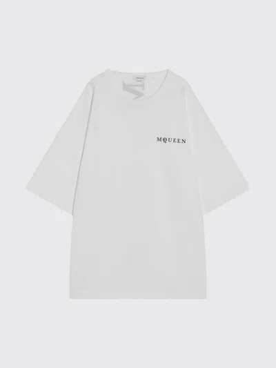Alexander Mcqueen Alexander Mc Queen White Oversized T Shirt With Logo