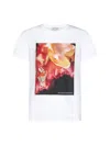 Alexander Mcqueen Print Cotton T-shirt In White