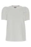Alexander Mcqueen Cotton T-shirt With Crew Neck And Puff Sleeves In White
