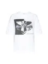 Alexander Mcqueen Graphic Print Oversize Cotton T-shirt In White