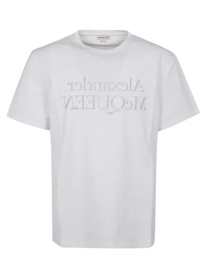 Alexander Mcqueen T-shirt In White Silver