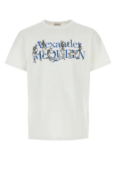 Alexander Mcqueen T-shirt In Whitemix