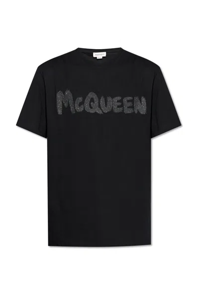 Alexander Mcqueen T-shirt With Logo In Black