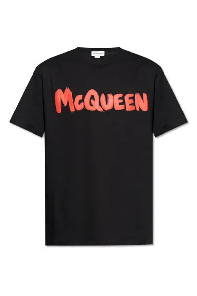 Alexander Mcqueen T-shirt With Logo In Black