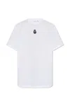 Alexander Mcqueen Embroidered Skull T-shirt In Black