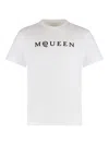 Alexander Mcqueen Logo Cotton T-shirt In White