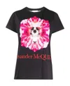 Alexander Mcqueen T-shirt With Round Neck And Short Sleeves In Black