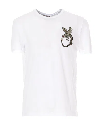 Alexander Mcqueen T-shirt With Round Neck And Short Sleeves In White