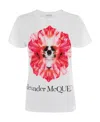 Alexander Mcqueen T-shirt With Round Neck And Short Sleeves In White