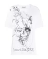 Alexander Mcqueen T-shirt With Round Neck And Short Sleeves In White