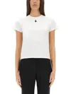 Alexander Mcqueen Monogram Crewneck T-shirt In White