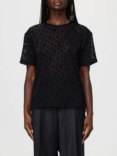 Alexander Mcqueen T-shirt Woman Mcqueen In Black