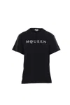 Alexander Mcqueen Logo Cotton T-shirt In Black