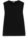 Alexander Mcqueen Worn-effect Top With Logo In Black
