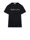 Alexander Mcqueen Logo Cotton T-shirt In Black