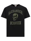 Alexander Mcqueen Logo Skull-print Cotton T-shirt In Black
