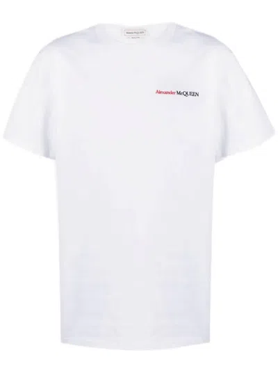 Alexander Mcqueen T-shirts And Polos In Opticalwhite