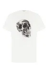 Alexander Mcqueen Skull Print Crewneck T-shirt In White