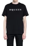 Alexander Mcqueen Logo Cotton T-shirt In Black