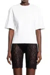 Alexander Mcqueen Top A Corsetto In Jersey In White