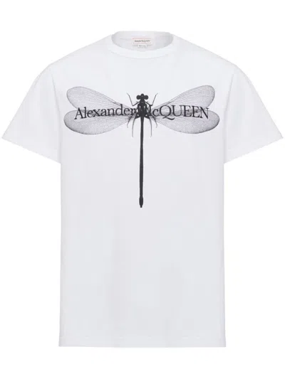 Alexander Mcqueen T-shirts & Tops In Whiteblack