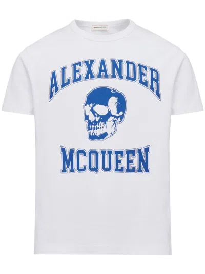 Alexander Mcqueen T-shirts & Tops In Whiteindgo