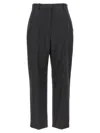 Alexander Mcqueen Mcqueen Women Pinstripe Pants In Black