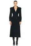 Alexander Mcqueen Long Wrap Suiting Wool Cashmere Coat In Black