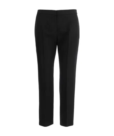 Alexander Mcqueen Tailored Cropped Trousers In Black