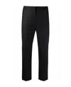 Alexander Mcqueen Tailored Cropped Trousers In Black