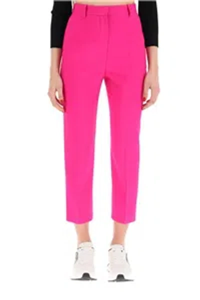 Alexander Mcqueen Tailored Cropped Trousers In Pink