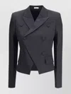 Alexander Mcqueen Tailored Double-breasted Jacket Notch Lapels In Black