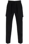 Alexander Mcqueen Exposed Pocket Barathea Trousers In Black
