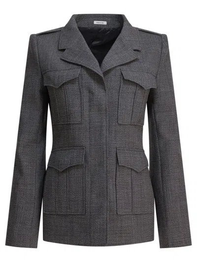 Alexander Mcqueen Tailored Grey Wool Jacket In Gray