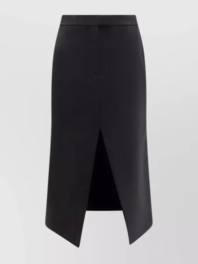 ALEXANDER MCQUEEN TAILORED HIGH-WAISTED WOOL MIDI SKIRT