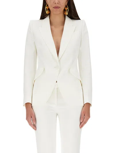 Alexander Mcqueen Tailored Jacket In Ivory
