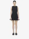 Alexander Mcqueen Flared A-line Sleeveless Mini Dress In Black