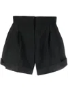 Alexander Mcqueen Tailored Mini Shorts For Women In Classic Black In Black